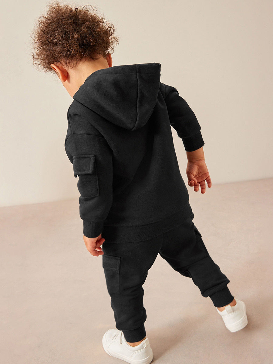 Boys Dump Truck Hoodie & Cargo Joggers Set – Toddler 2-Piece Outfit