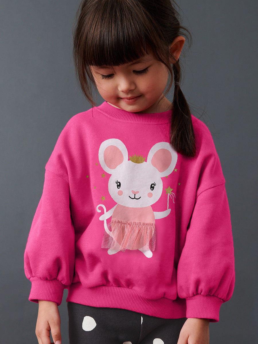 Mouse Princess Sweatshirt and Polka Dot Leggings Set for Girls