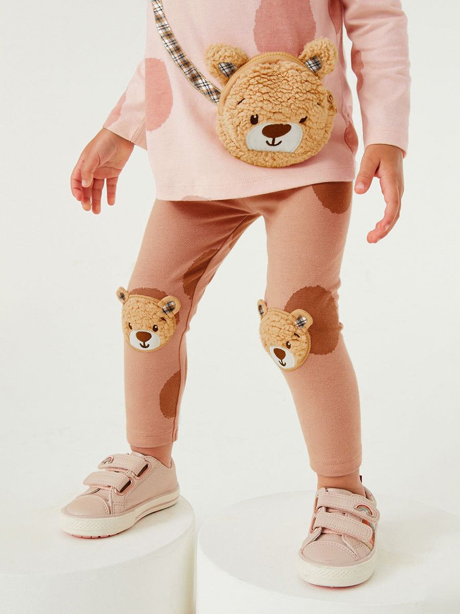 Girls Jungle Animal Print Sweatshirt & Leggings Set – Toddler 2-Piece Outfit