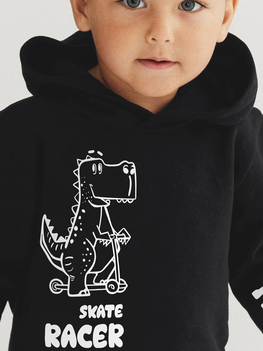 Boys Skate Racer Hoodie & Cargo Pants Set – Toddler 2-Piece Outfit