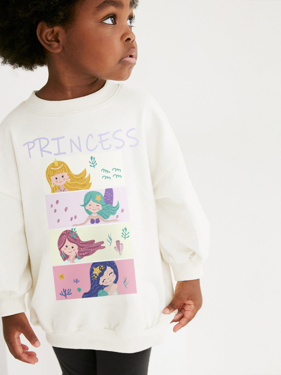 Princess-Themed Toddler Girls Clothing Set – Sweatshirt and Pants