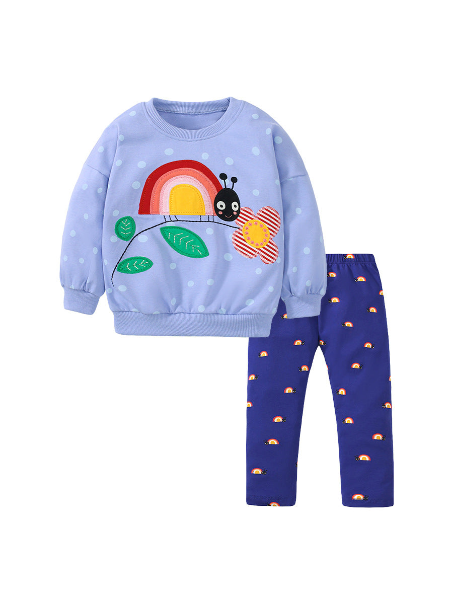 Girls Toddler Outfit Set – Colorful Sweater & Leggings