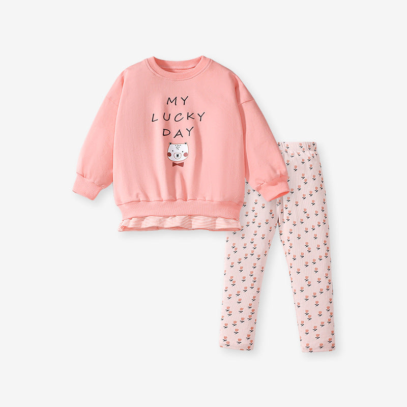 My Lucky Day Kids' Sweatshirt and Printed Leggings Set