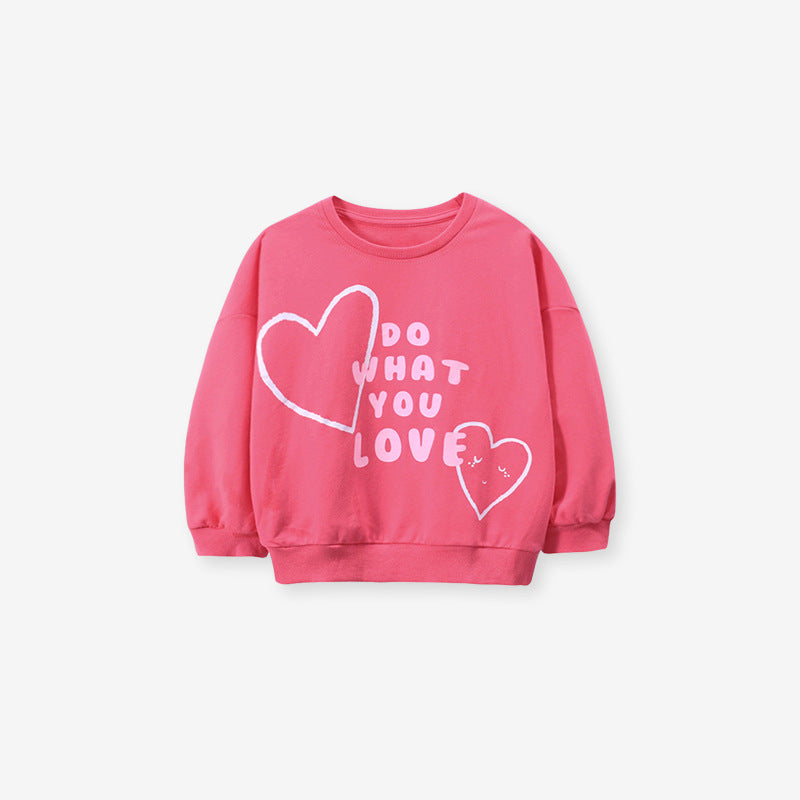 Girls Heart Print Sweater & Leggings Set – Toddler 2-Piece Outfit