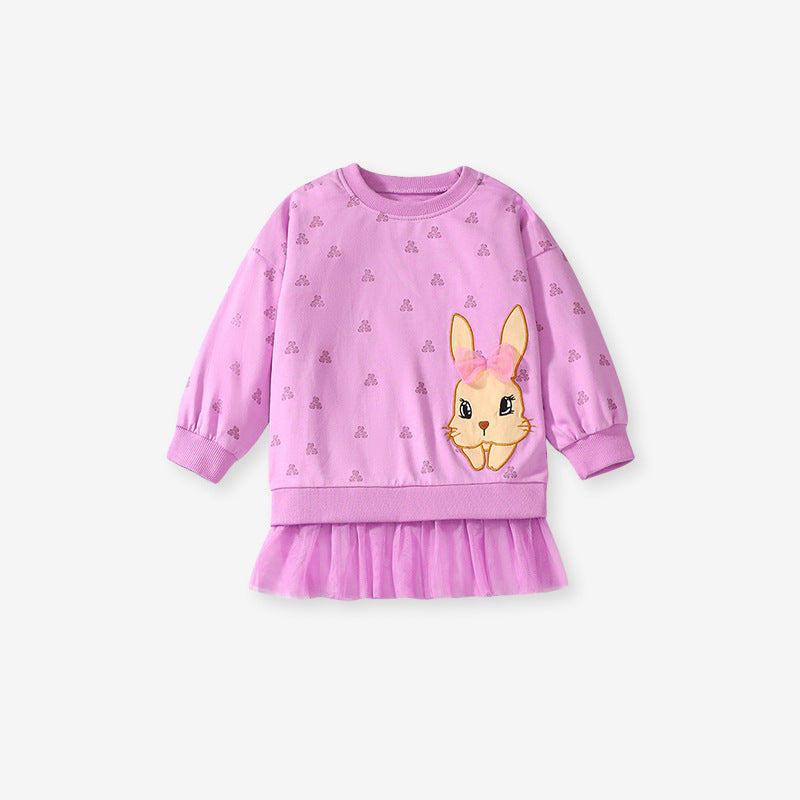 Girls Bunny Sweatshirt & Leggings Set – Toddler 2-Piece Outfit