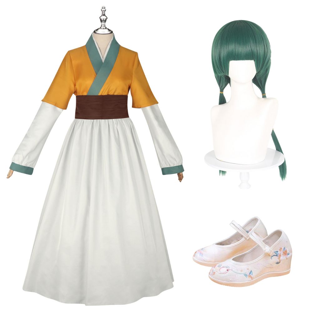 Maomao Cosplay Costume Full Set with Wig – The Apothecary Diaries Court Lady Outfit | Halloween Costumes