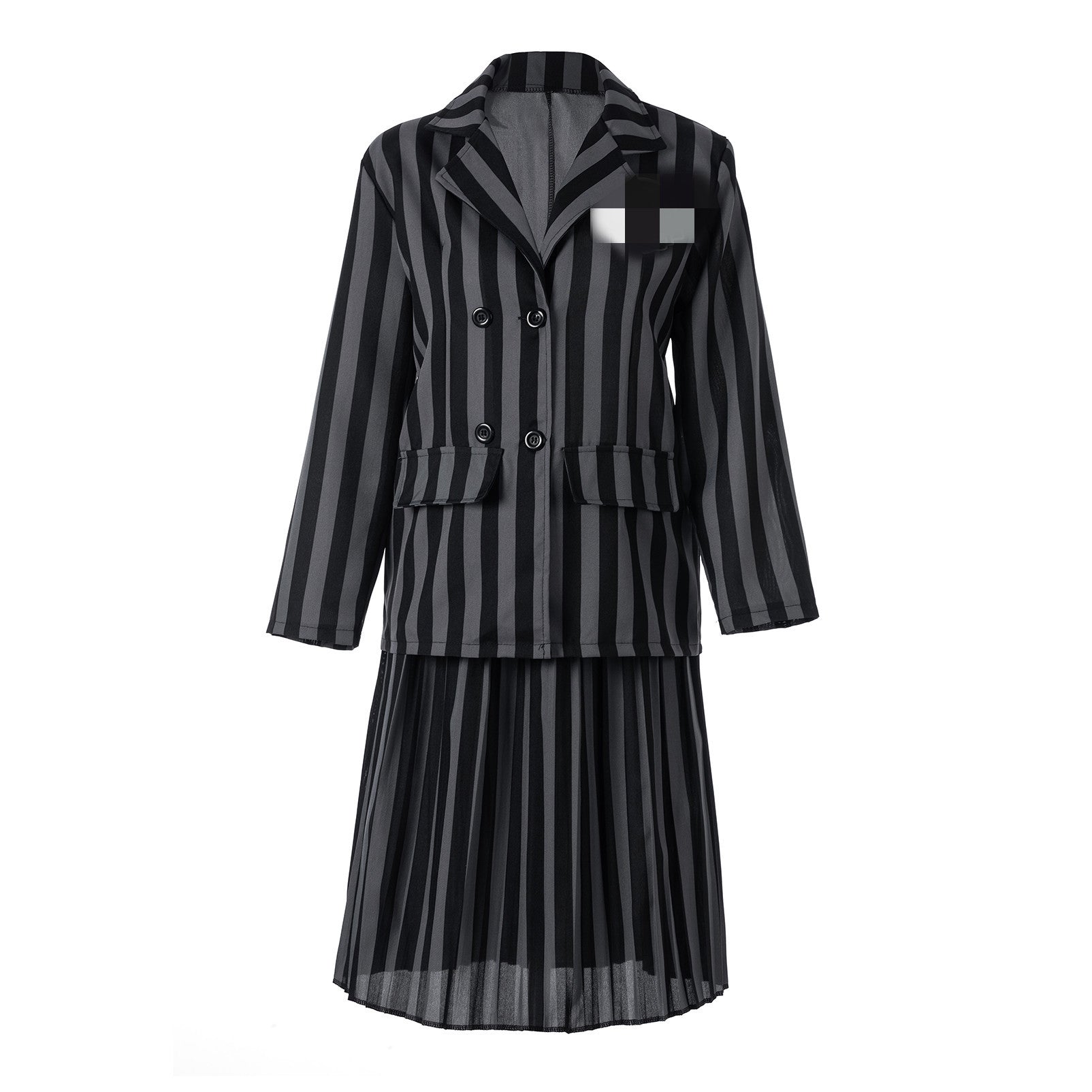 Wednesday Addams Cosplay Costume – Gothic Black School Dress Outfit for Adults & Kids | Halloween Costumes