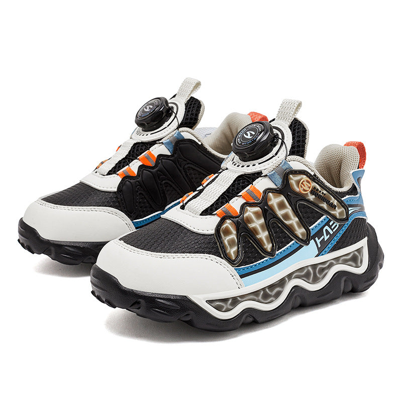 Rotating Buckle Sports Shoes for Boys and Girls | Spring & Autumn Low-Top