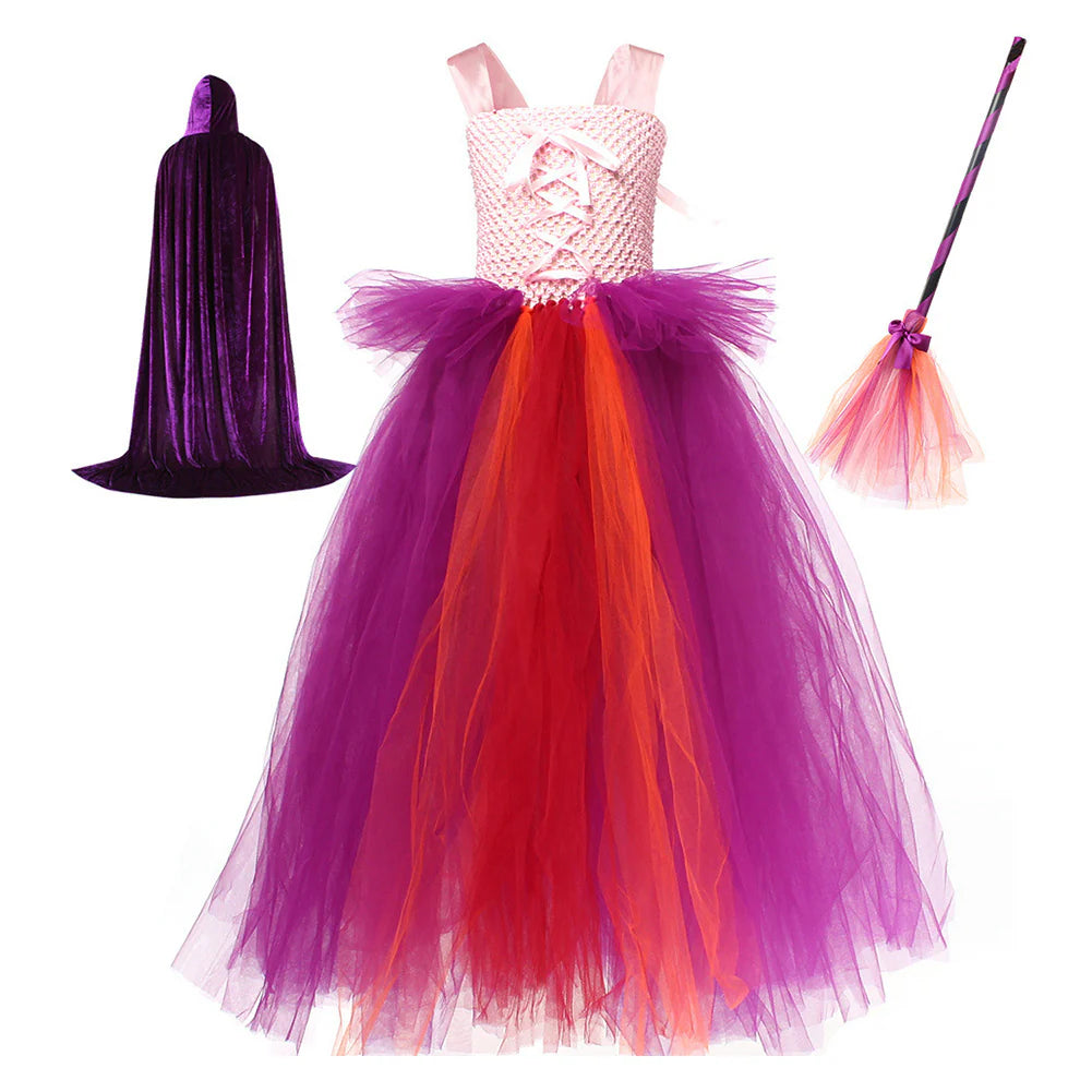 Kids Hocus Pocus Sarah Sanderson Mesh Dress Costume Set