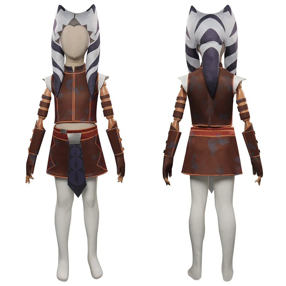 Kids Ahsoka Tano Tales of the Jedi Cosplay Costume Set