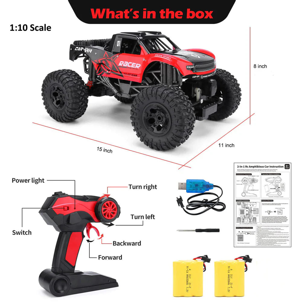 Remote Control Waterproof Off-Road Car Toy | 4x4 All-Terrain Vehicle