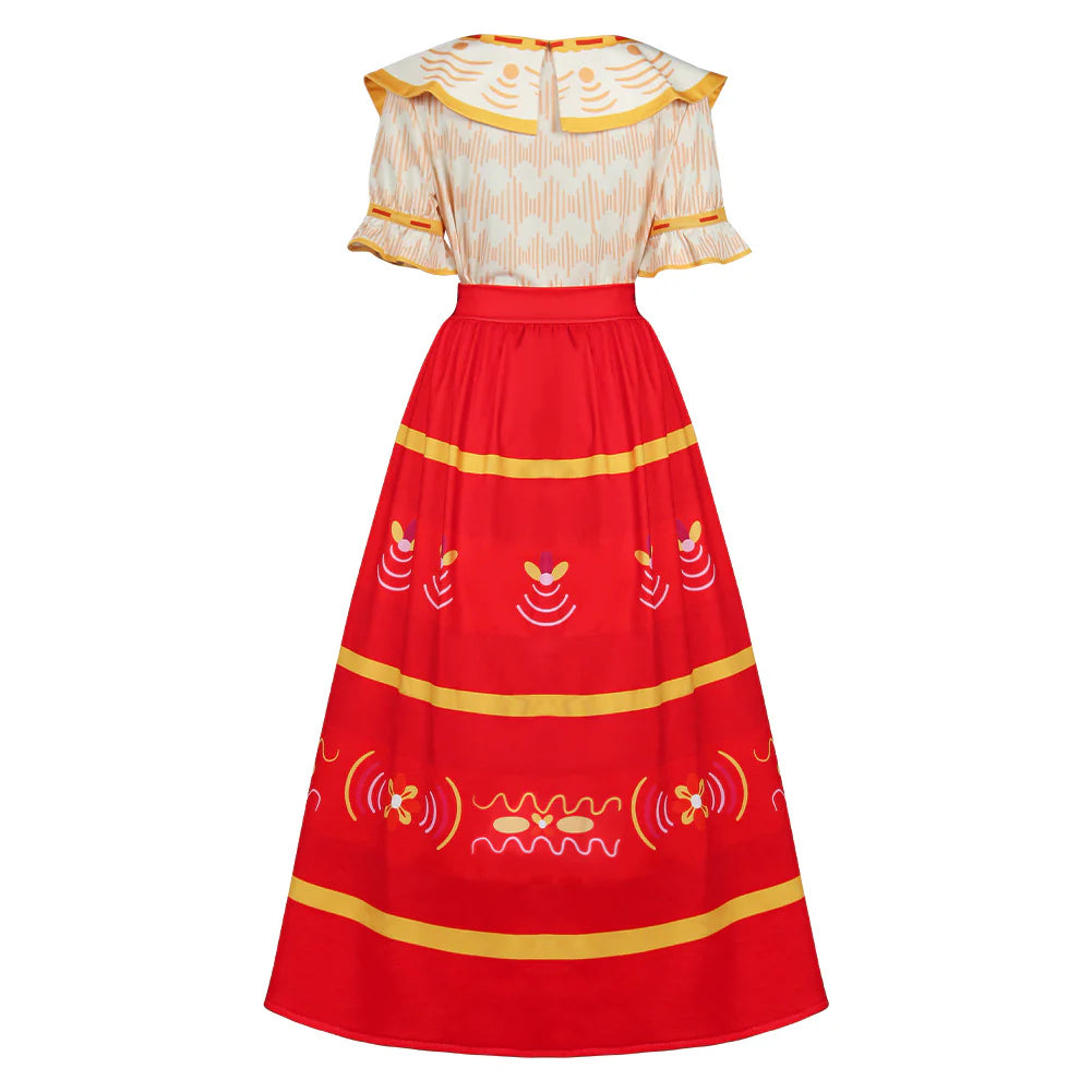 Dolores Madrigal Encanto Cosplay Dress Costume Set