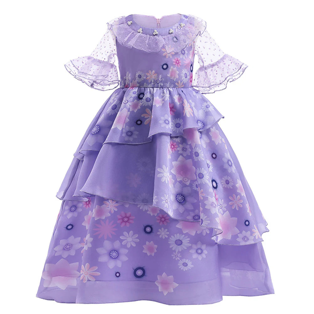 Kids Isabela Encanto Cosplay Dress Costume