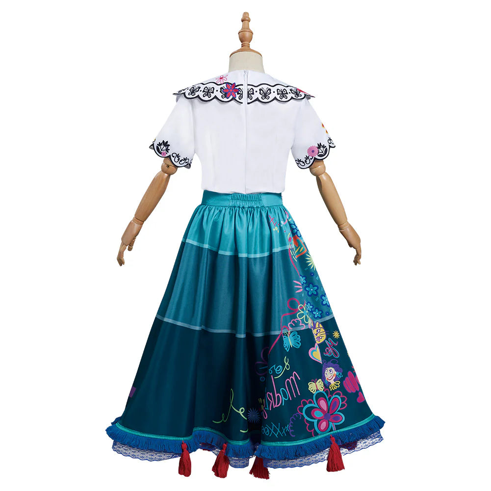 Kids Mirabel Encanto Cosplay Dress Costume Set