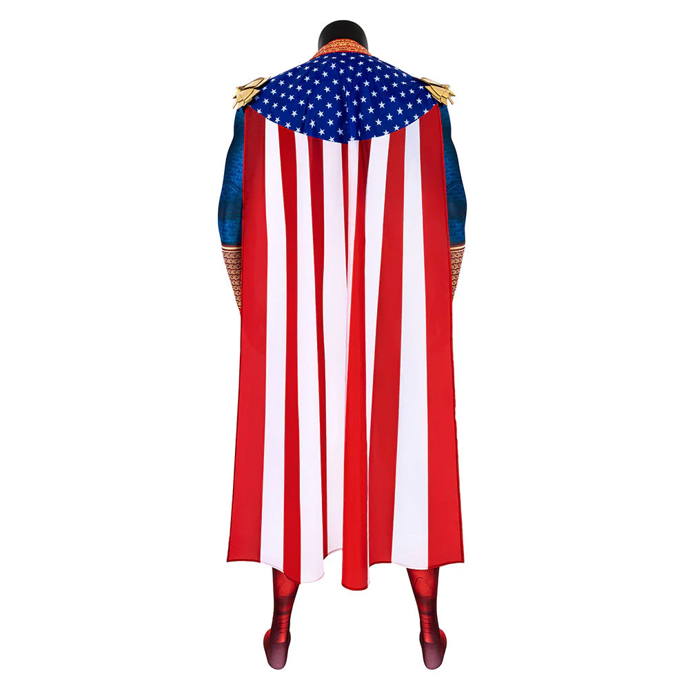 The Boys Homelander Cosplay Costume – Superhero Jumpsuit & Cloak for Halloween and Cosplay