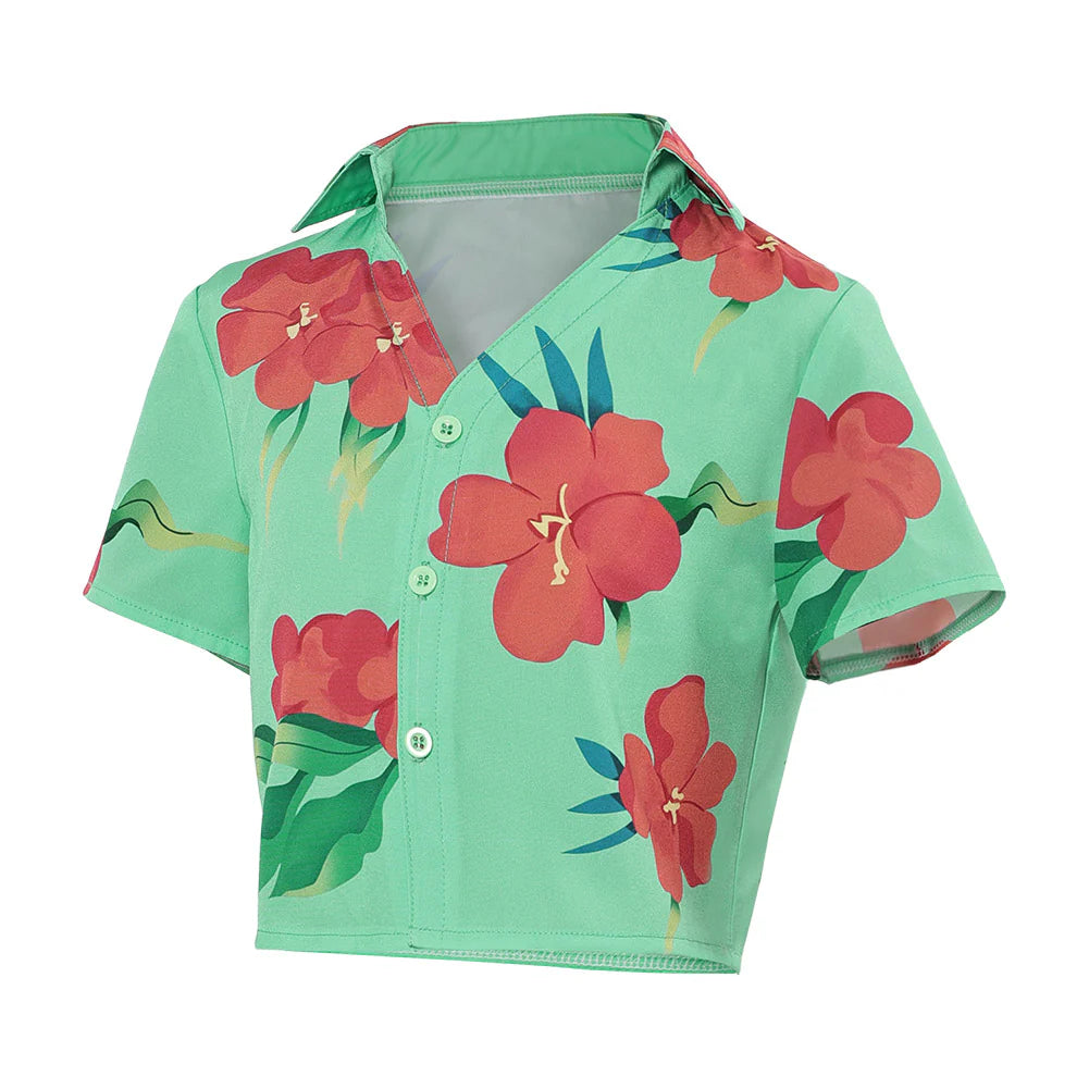 Kids Demon Hunters Abby Green Cosplay Shirt – Halloween Costume Top