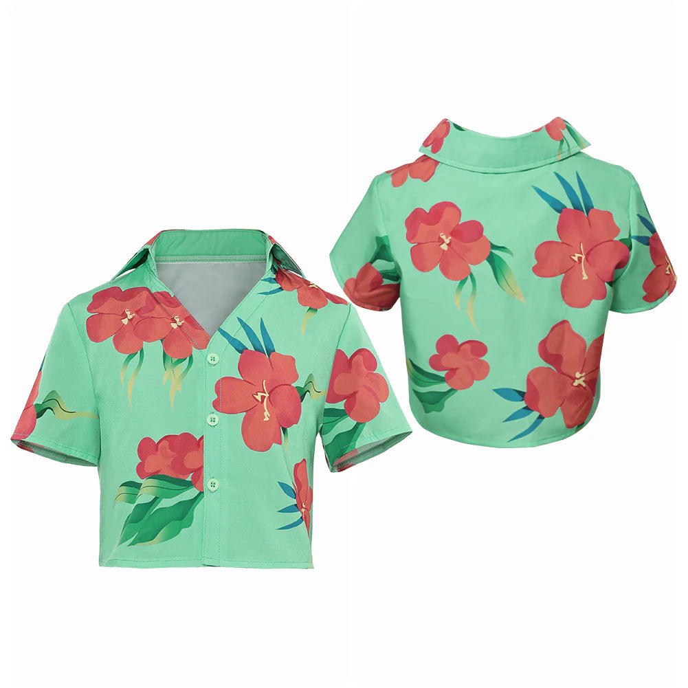 Kids Demon Hunters Abby Green Cosplay Shirt – Halloween Costume Top