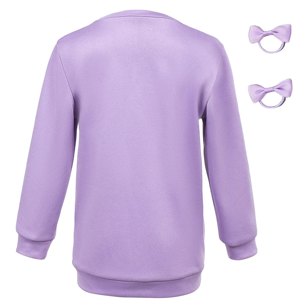 Kids Demon Hunters Mira Purple Cosplay Costume Set – Halloween Outfit