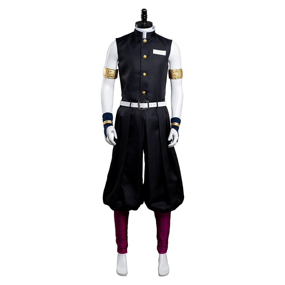 KNY Uzui Tengen Black Cosplay Costume – Demon Slayer Adult Male Halloween Outfit