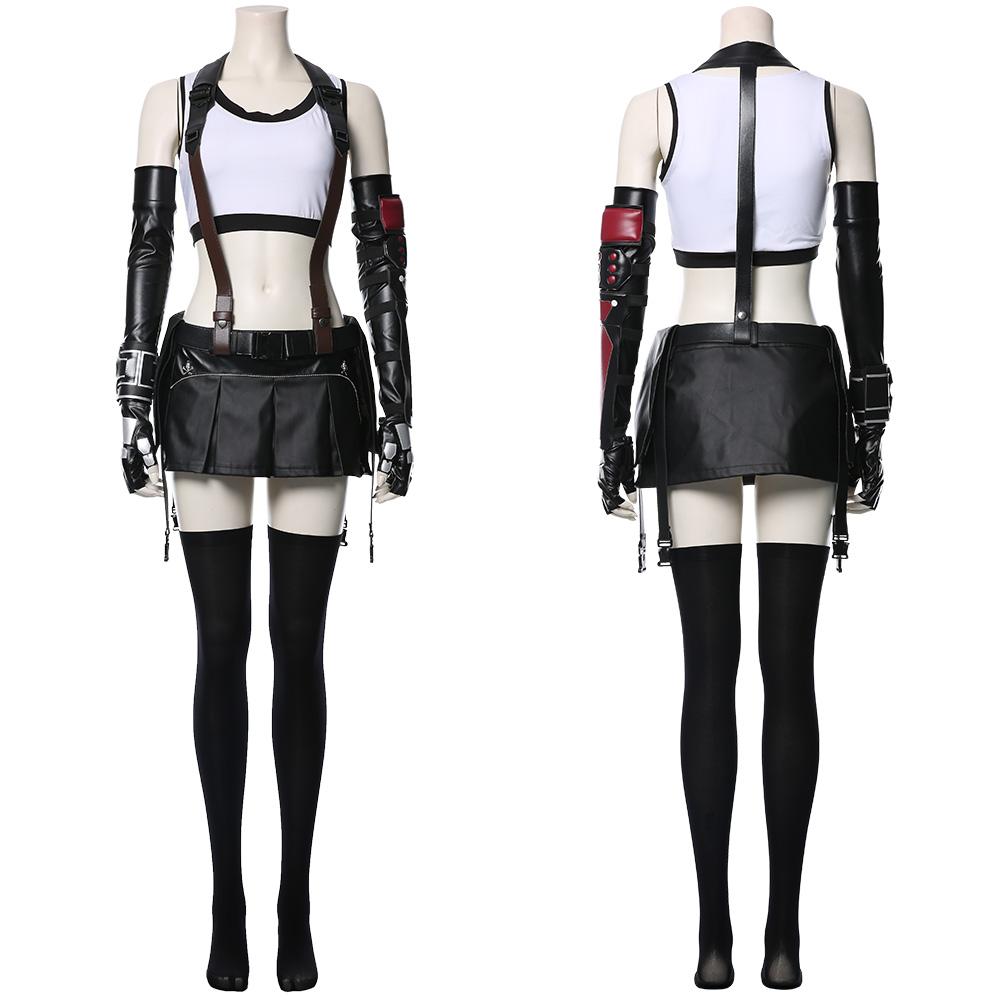 Tifa Lockhart Cosplay Costume with Wig & Shoes – Final Fantasy VII