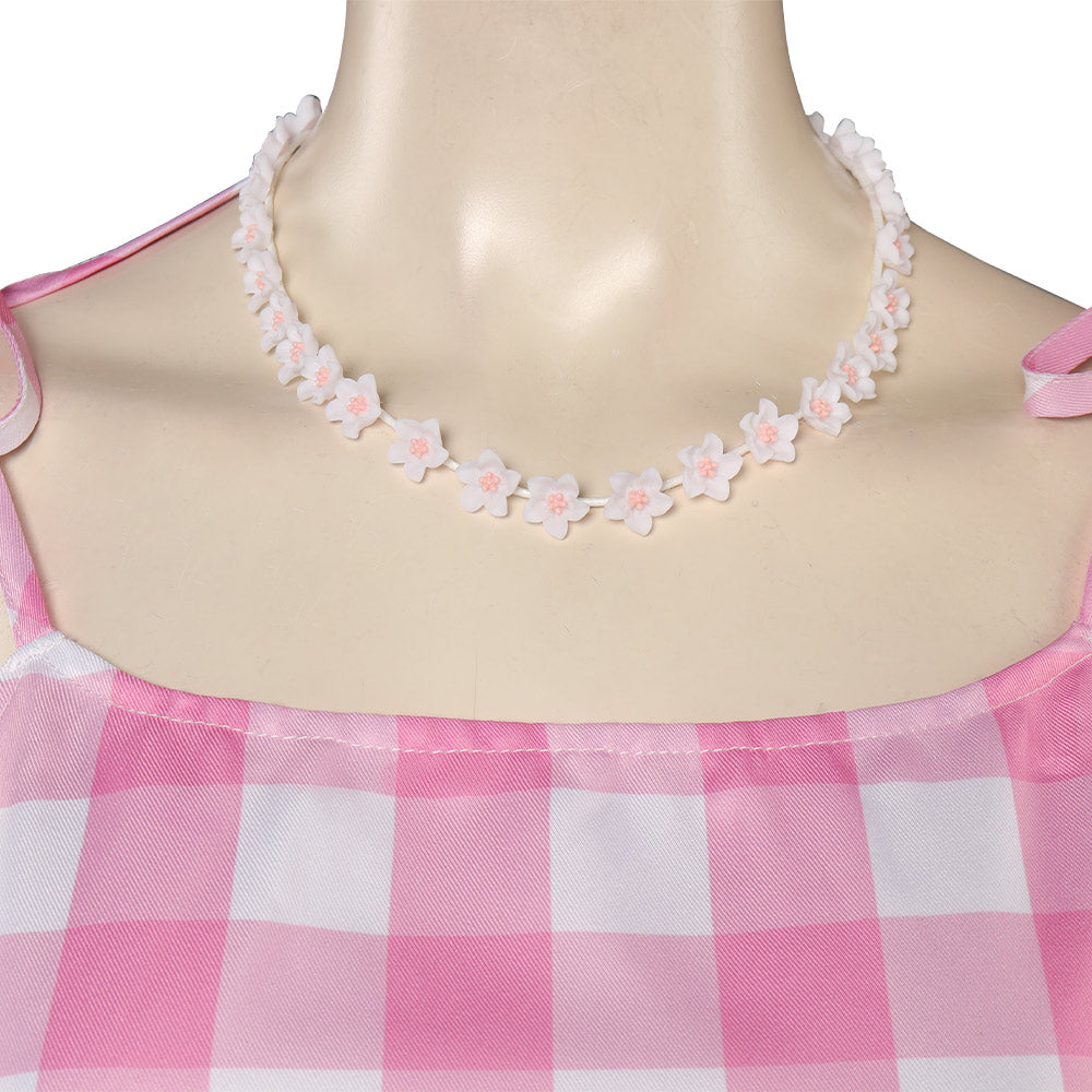 Barbie Margot Robbie Cosplay Costume Full Set with Wig & Hat