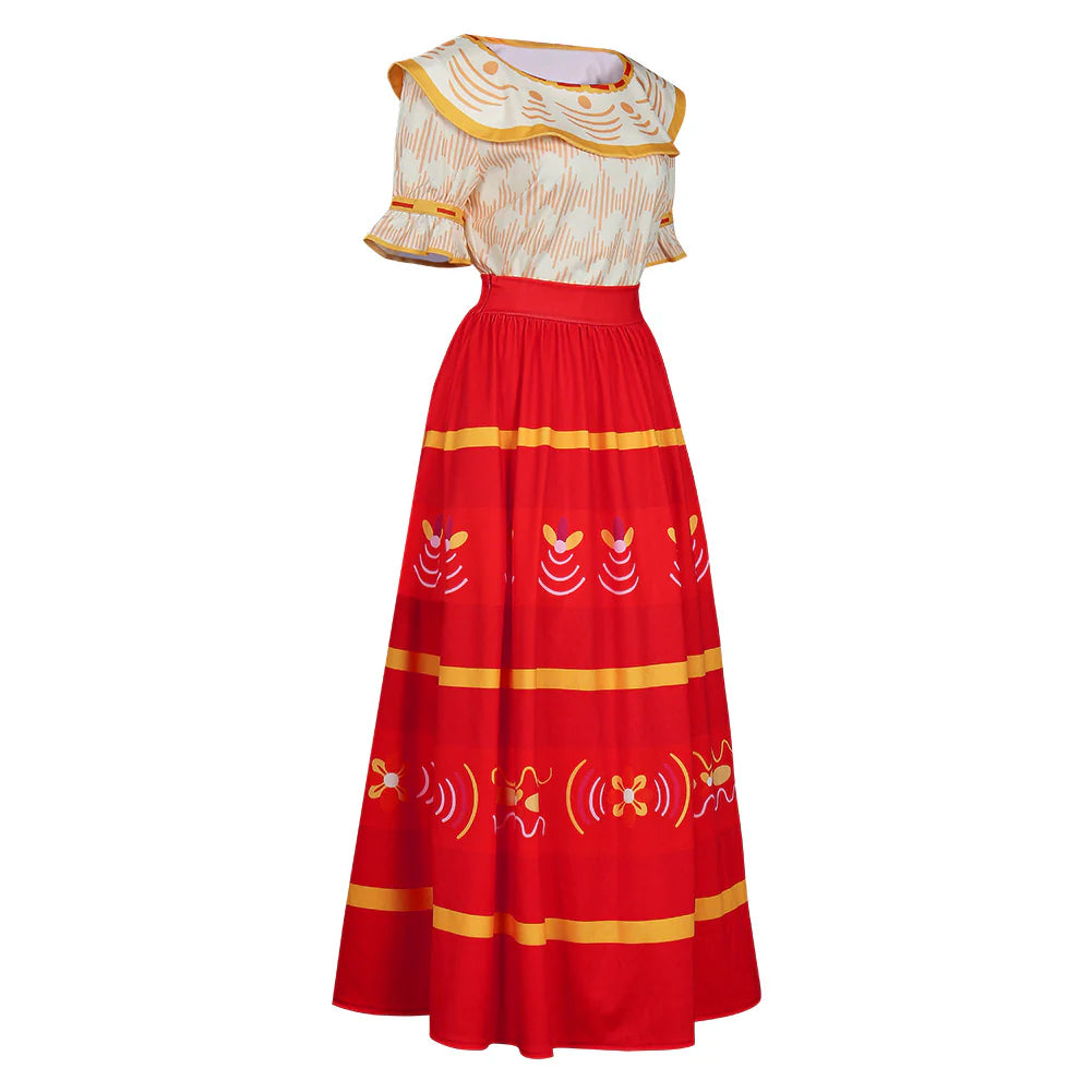 Dolores Madrigal Encanto Cosplay Dress Costume Set