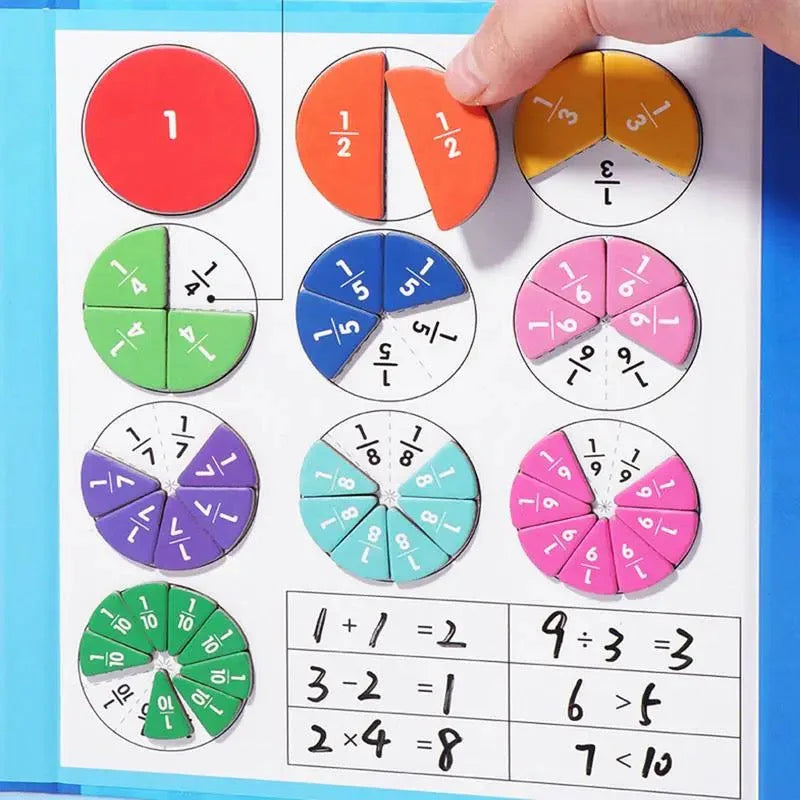Educational Magnetic Fraction Board for Kids | Maths Learning Toy