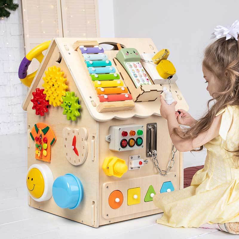 Wooden Kids Activity Learning Play Centre | Montessori Toy Hub