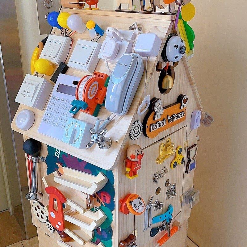 Wooden Kids Activity Learning Play Centre | Montessori Toy Hub