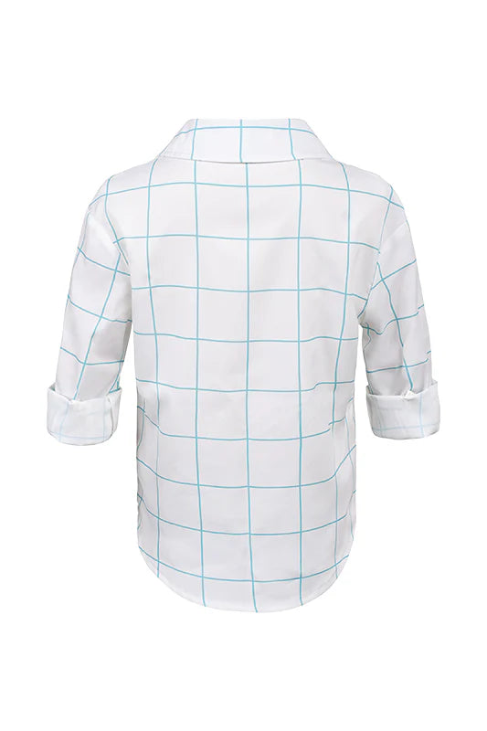 Kids K-POP Demon Hunters Jinu White Cosplay Costume Shirt – Halloween Party Outfit