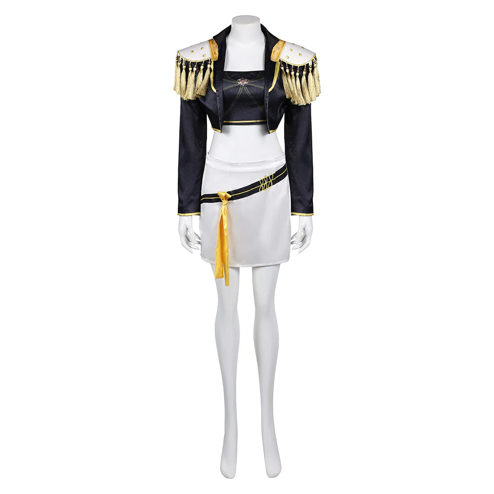 Kids K-POP Demon Hunters Mira Black Cosplay Costume Set – Halloween Outfit