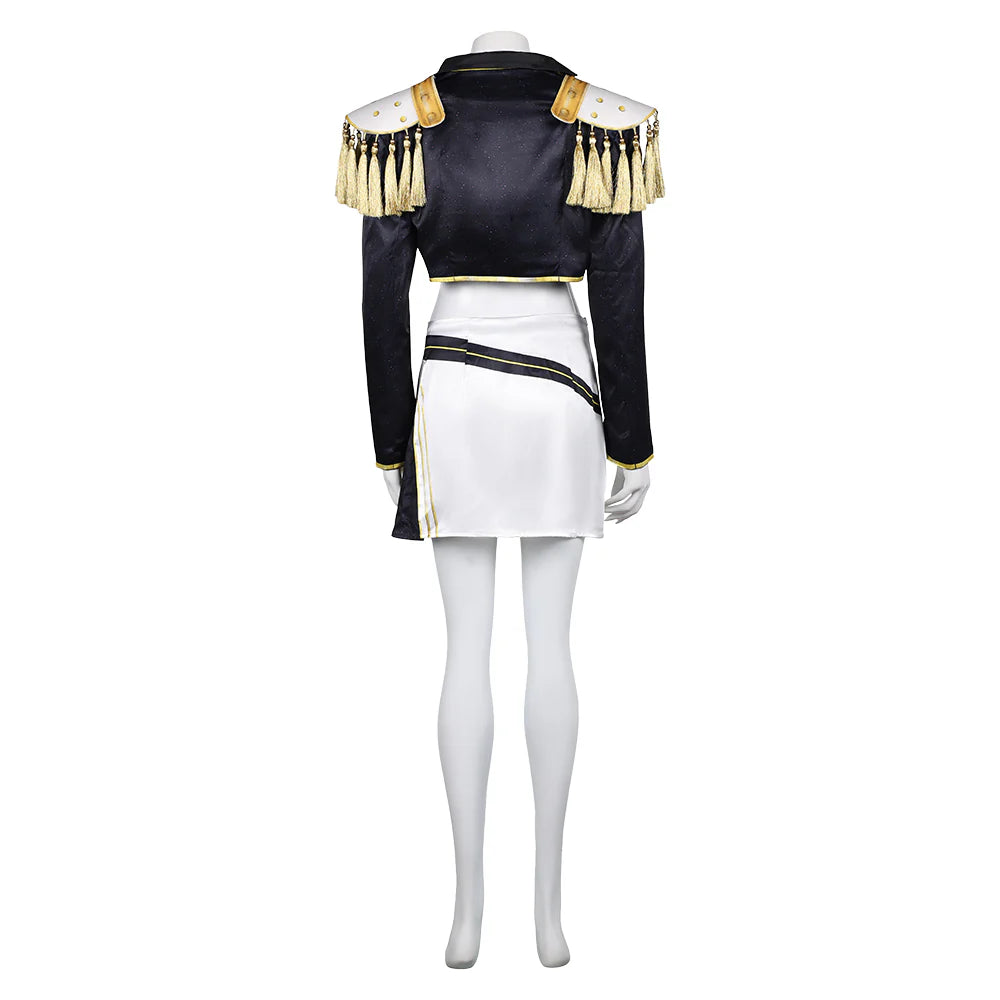 Kids K-POP Demon Hunters Mira Black Cosplay Costume Set – Halloween Outfit