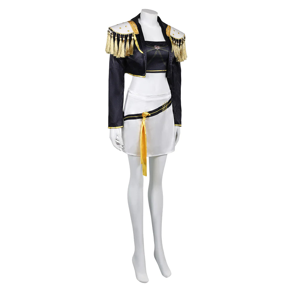 Kids K-POP Demon Hunters Mira Black Cosplay Costume Set – Halloween Outfit