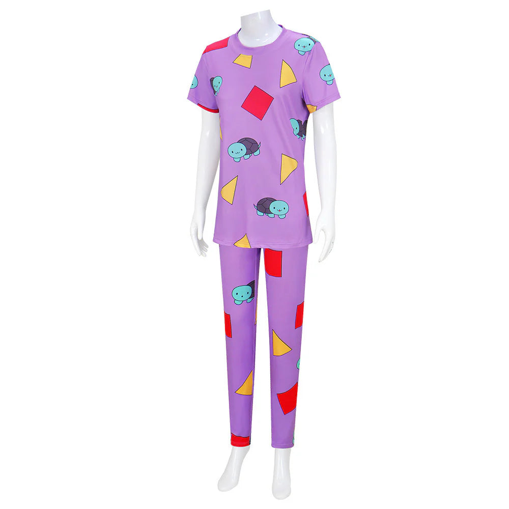 K-POP Demon Hunters Zoey Purple Cosplay Costume for Women – Halloween Carnival Party Sleepwear Outfit