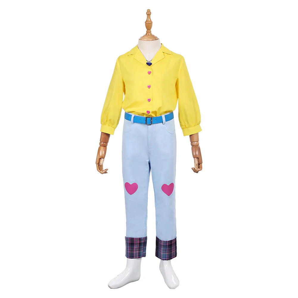 Kids K-POP Demon Hunters Romance Yellow Cosplay Costume Set – Halloween Outfit