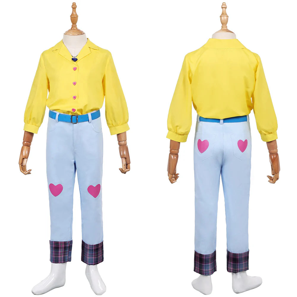 Kids K-POP Demon Hunters Romance Yellow Cosplay Costume Set – Halloween Outfit