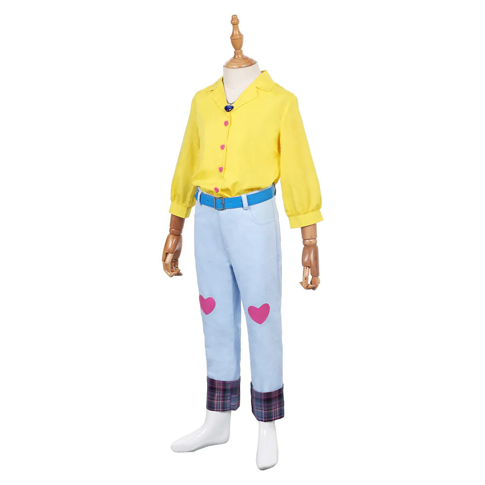 Kids K-POP Demon Hunters Romance Yellow Cosplay Costume Set – Halloween Outfit