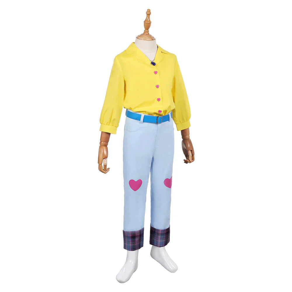 Kids K-POP Demon Hunters Romance Yellow Cosplay Costume Set – Halloween Outfit