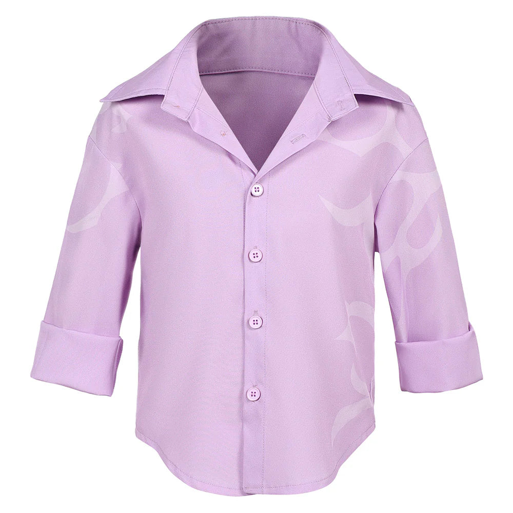 Kids K-POP Demon Hunters Jinu Pink Cosplay Shirt – Halloween Costume Top