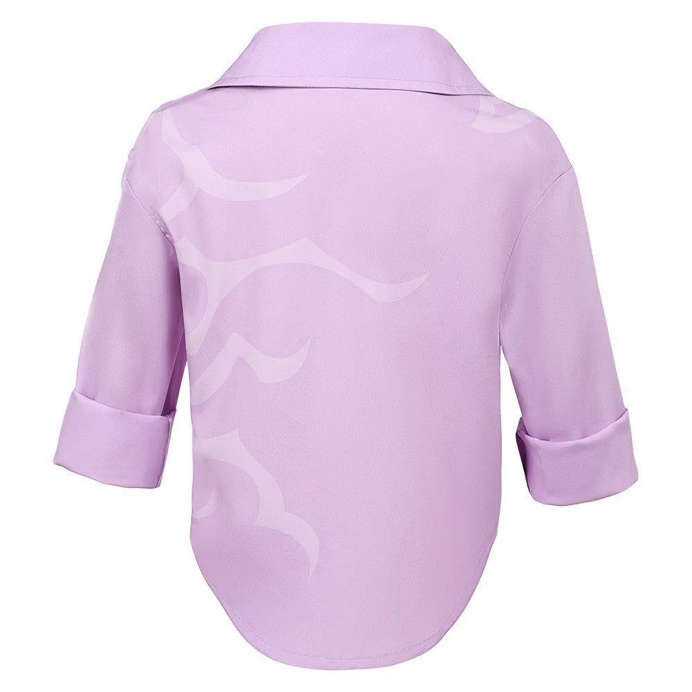 Kids K-POP Demon Hunters Jinu Pink Cosplay Shirt – Halloween Costume Top