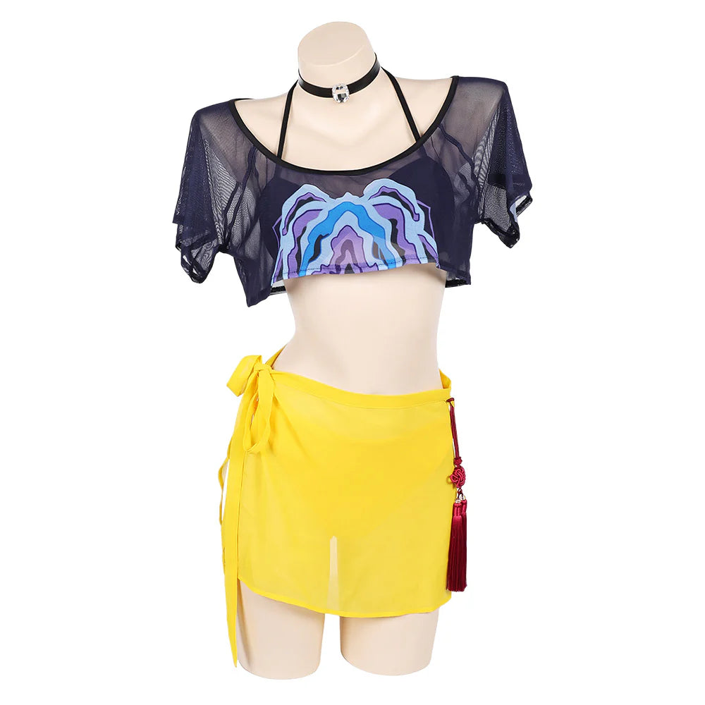 Women’s K-POP Demon Hunters Mira Swimsuit Cosplay Costume – Halloween Outfit