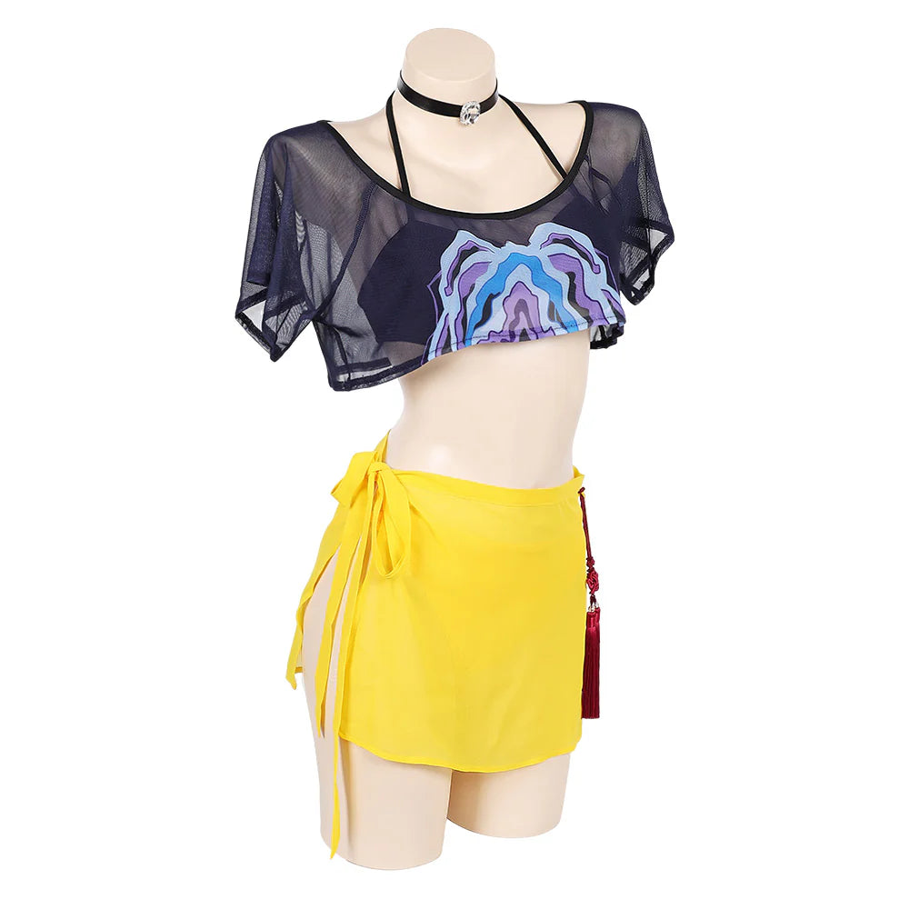 Women’s K-POP Demon Hunters Mira Swimsuit Cosplay Costume – Halloween Outfit