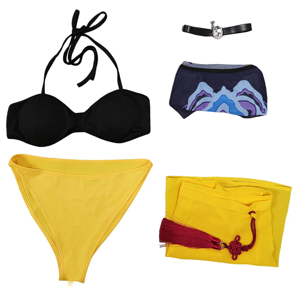 Women’s K-POP Demon Hunters Mira Swimsuit Cosplay Costume – Halloween Outfit