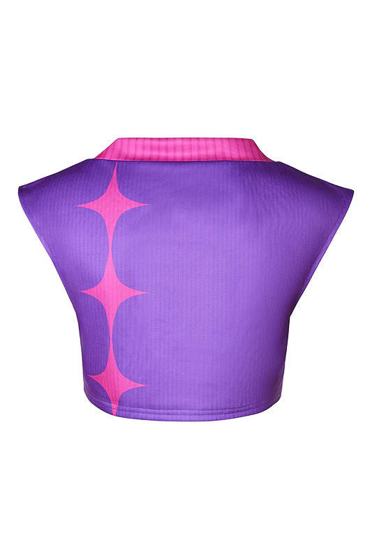 K-Pop Demon Hunters Purple Cosplay Costume with Wig – Adult Men’s Halloween Carnival Party Outfit