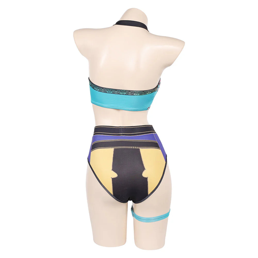 Women’s K-POP Demon Hunters Zoey Swimsuit Cosplay Costume – Halloween Outfit