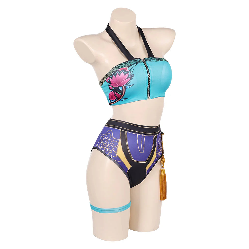 Women’s K-POP Demon Hunters Zoey Swimsuit Cosplay Costume – Halloween Outfit