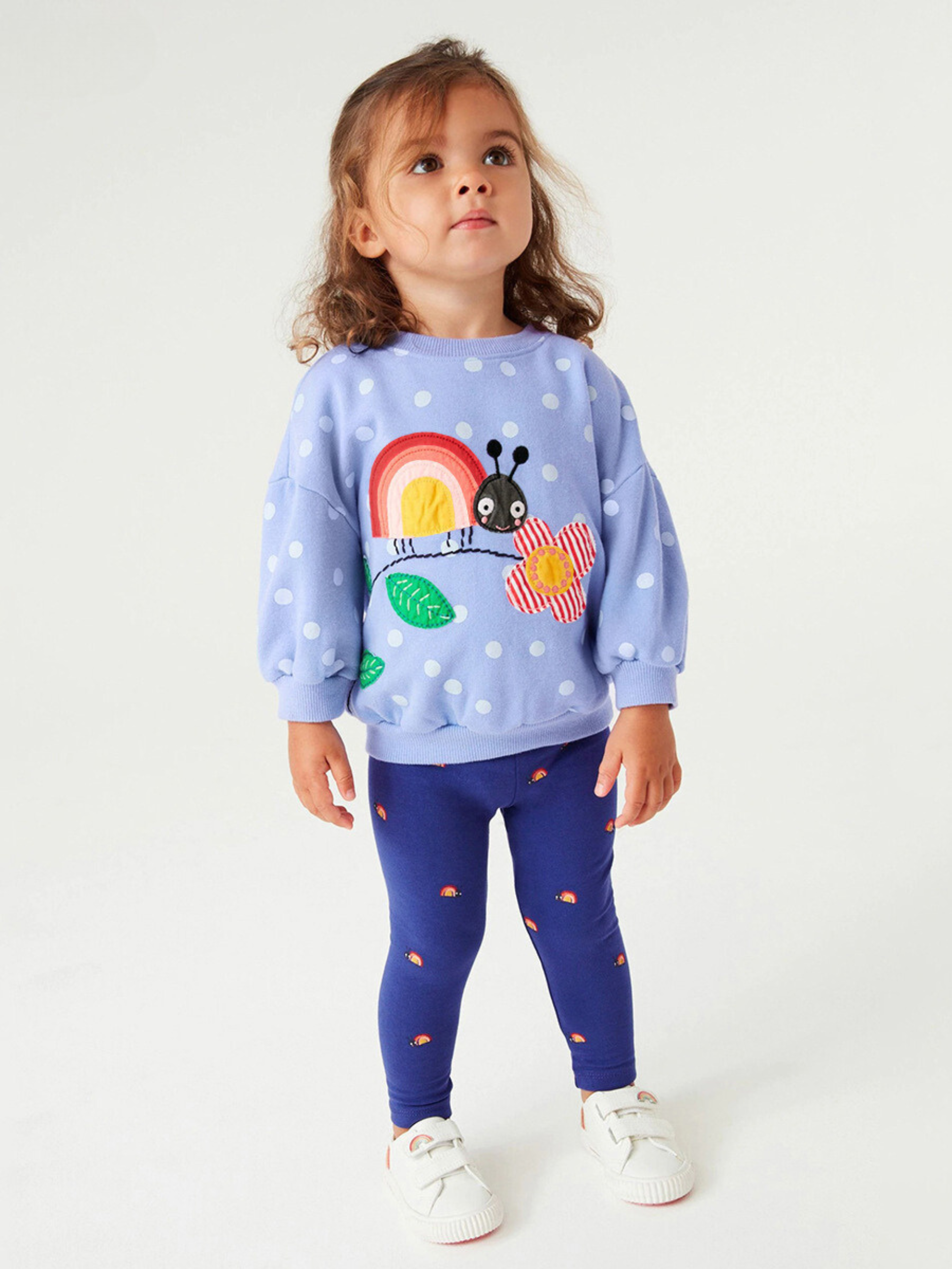 Girls Toddler Outfit Set – Colorful Sweater & Leggings