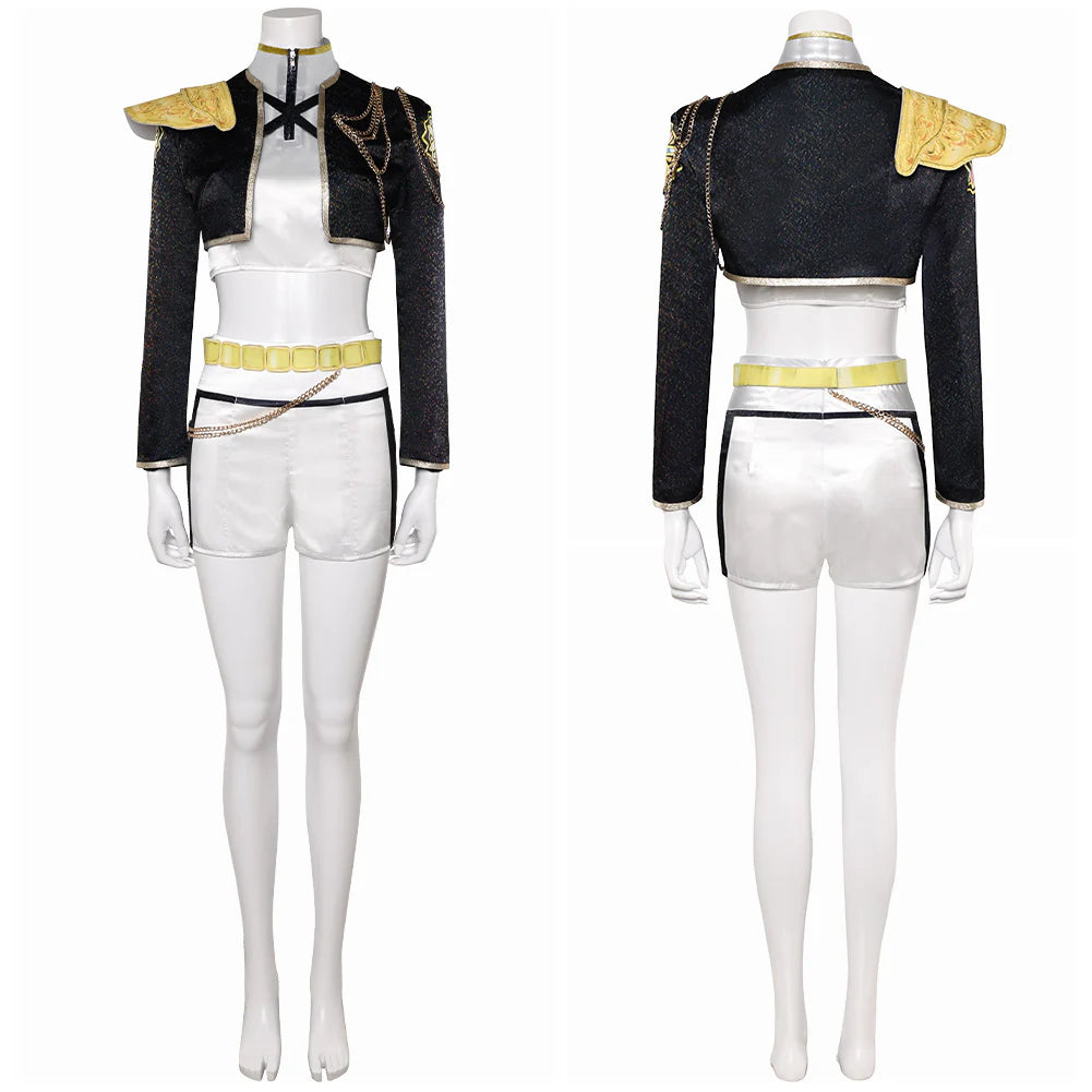Kids K-POP Demon Hunters Rumi Black Cosplay Costume Set – Halloween Outfit