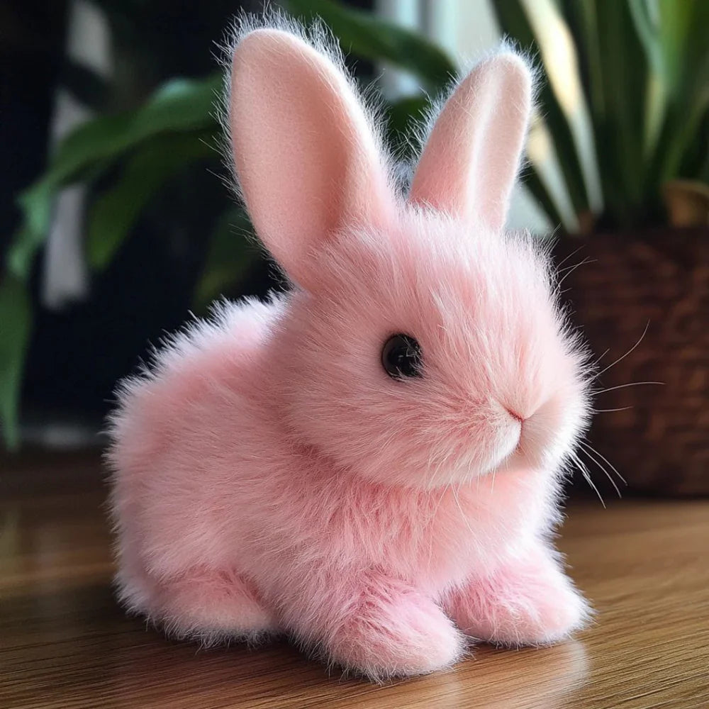 Plush Bunny Toy with Realistic Movements and Soft Fur