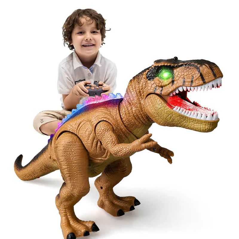 Remote Control Dinosaur Toy Walking Roaring with LED Lights